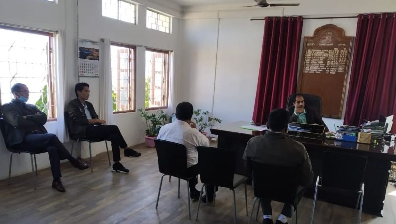 DC Kiphire Ajit Kumar Ranjan, IAS chairing District Task Force review meeting held at the DC’s office chamber on November 13.